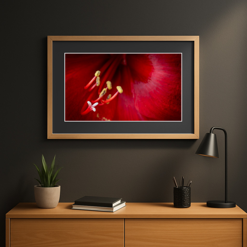 Wall Template Red Amaryllis