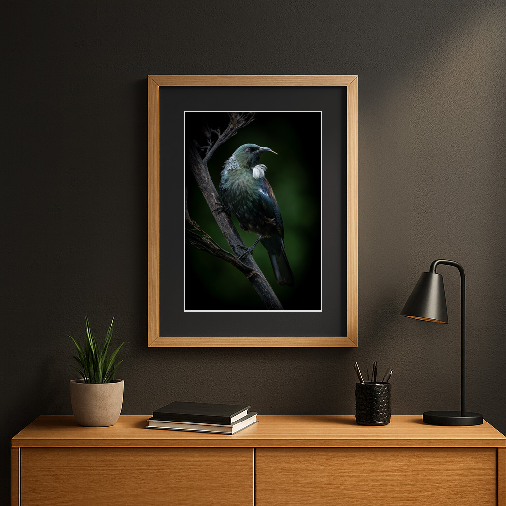 Wall Template Tui pokes a tongue